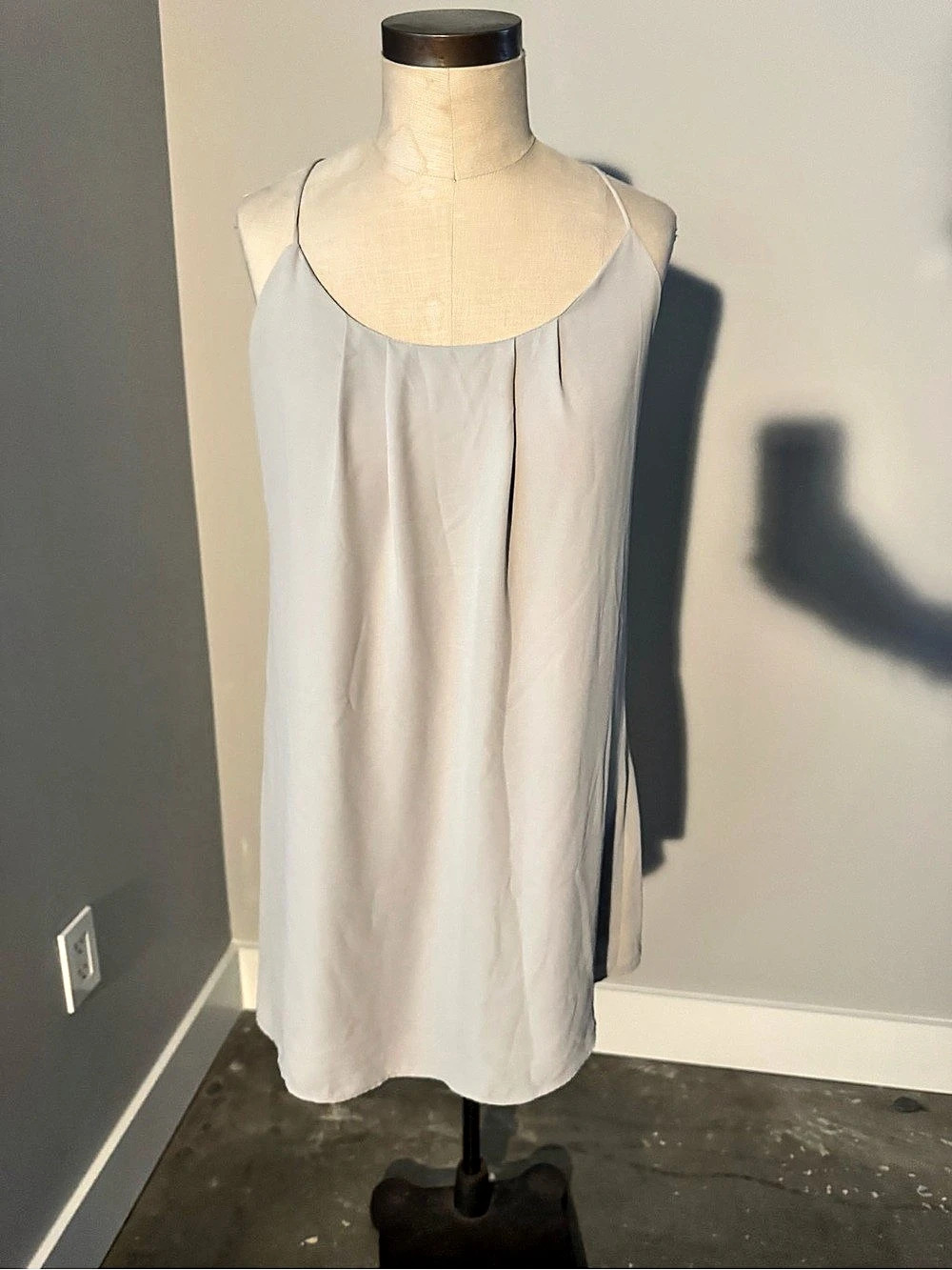 Lucy Love Take Me to Dinner Dress Mini Gray Size Small